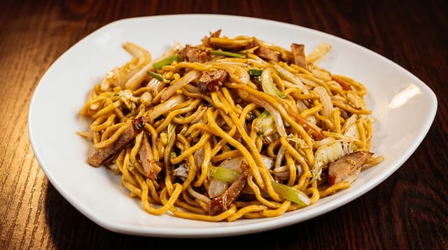 Roast Pork Lo Mein.