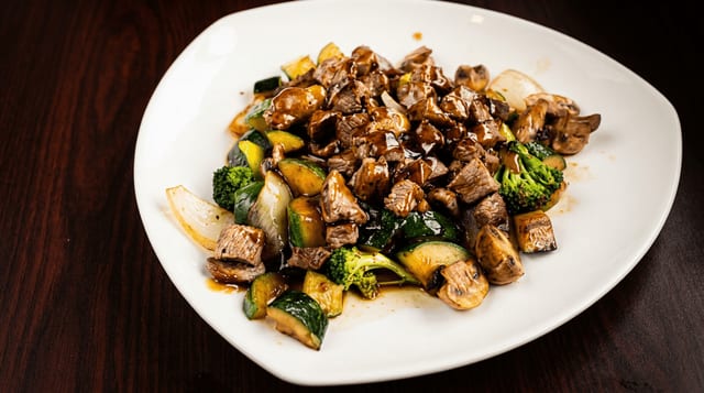 Teriyaki Steak.