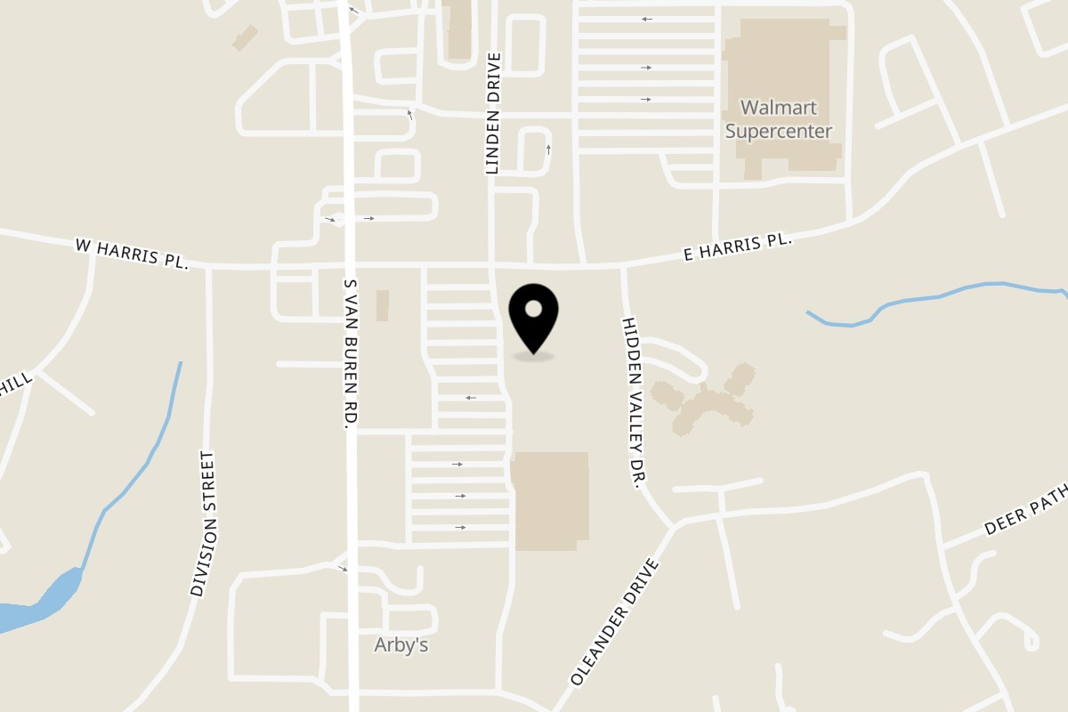 Map showing the location of Chopstix - Eden on 824 S Van Buren Rd in Eden